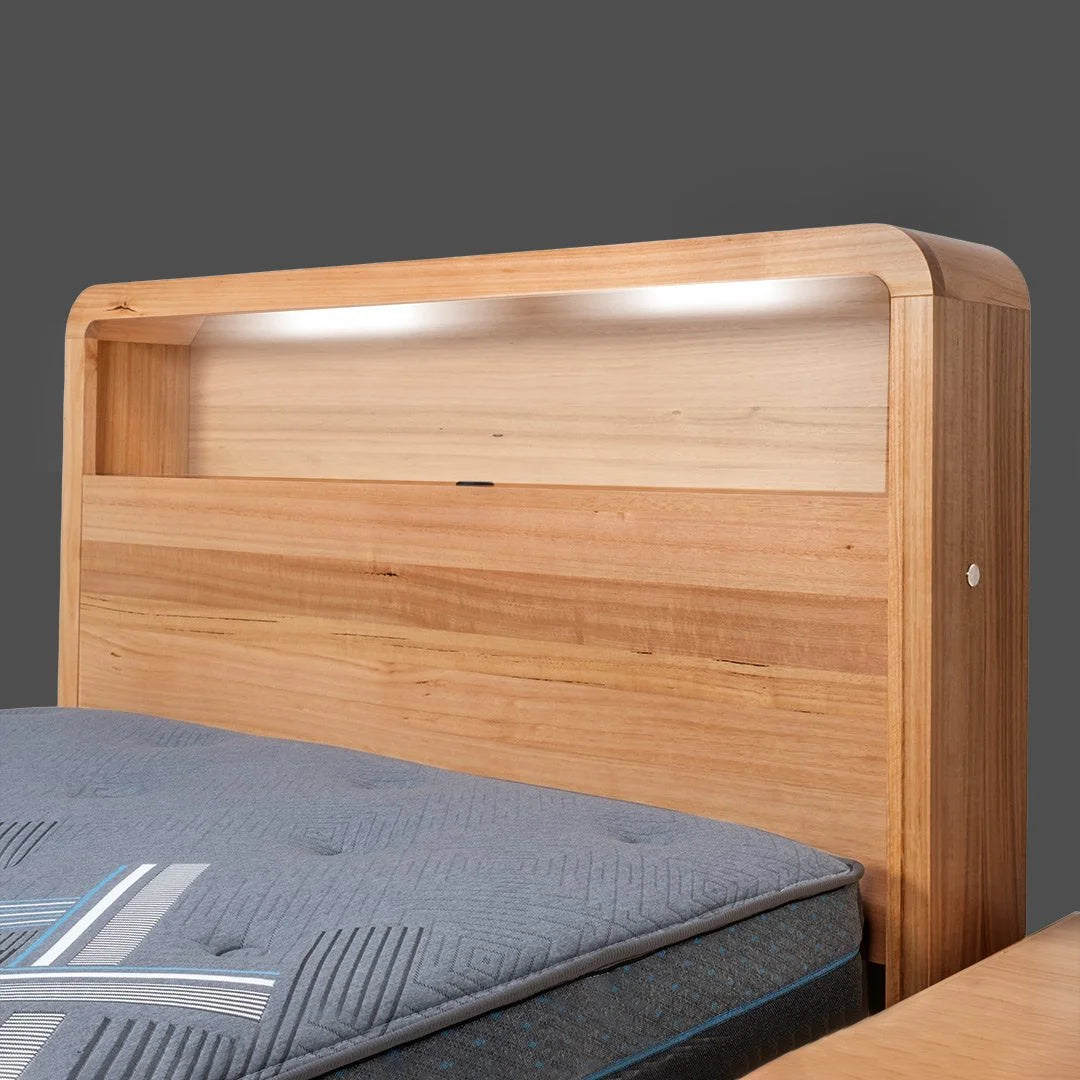 Bayside Queen Gaslift Bed - Messmate