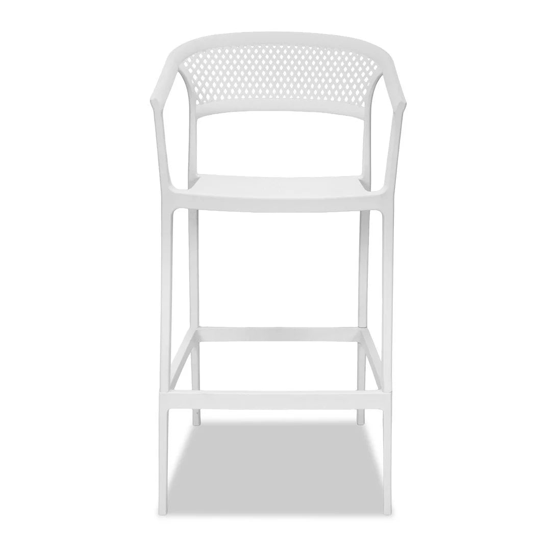 Beach Outdoor Barstool - White