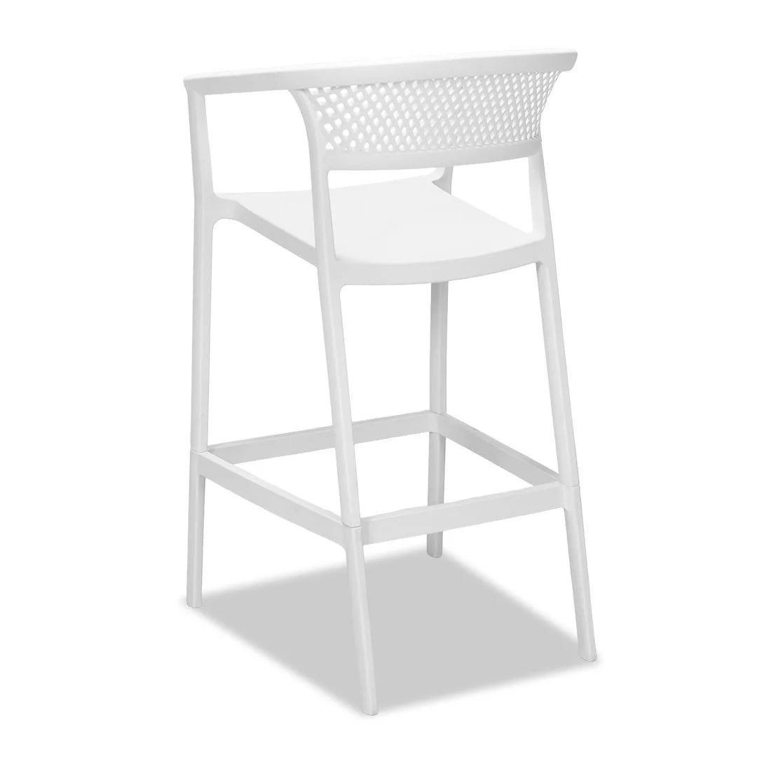 Beach Outdoor Barstool - White