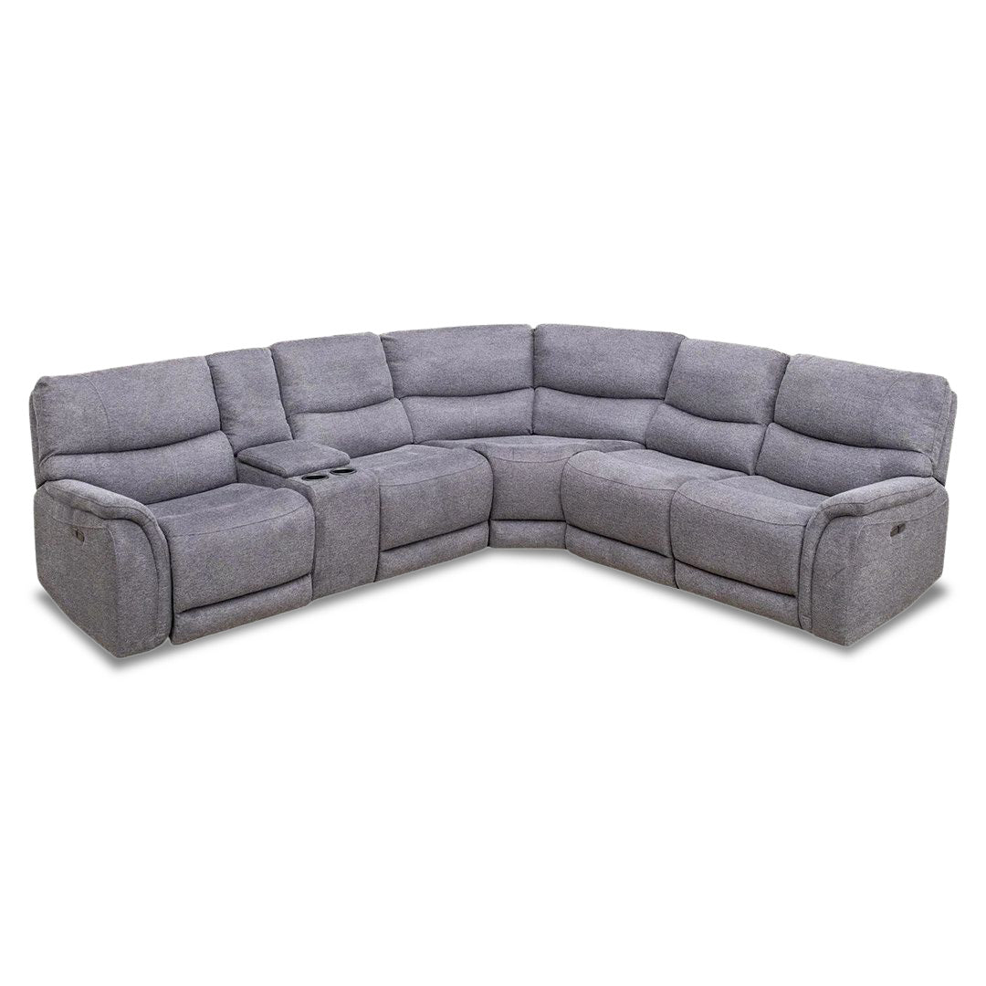 Bentley Corner Modular with 2 electric recliners - Grey Fabric