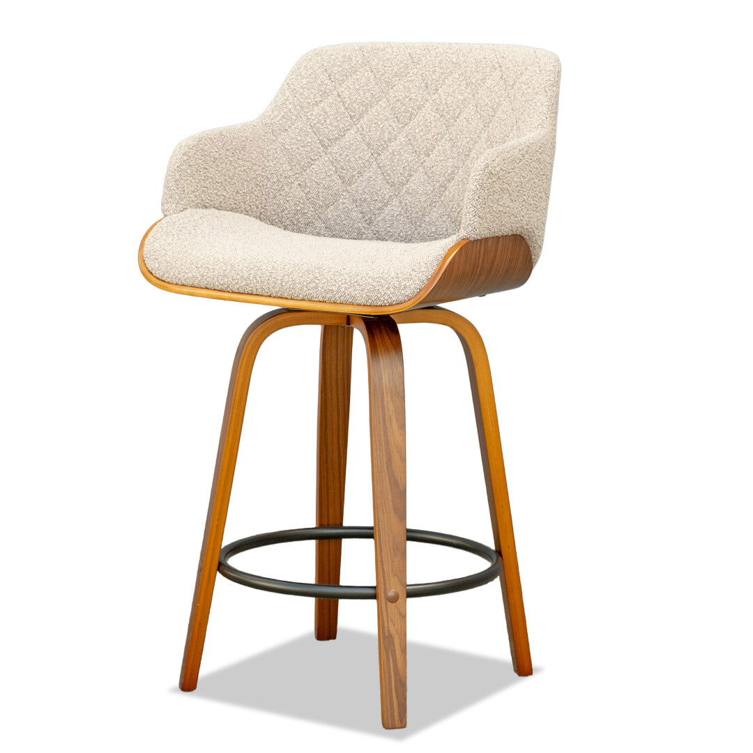 Bodhi 4 Leg Barstool - Walnut