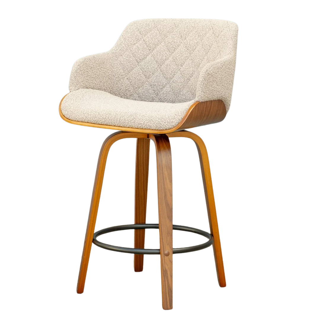 Bodhi 4 Leg Barstool - Walnut