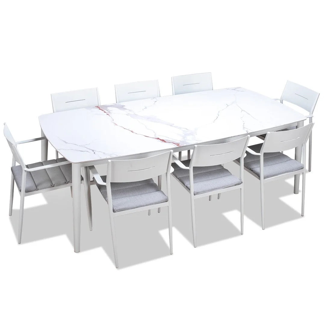 Broome Autumn Gold Ceramic 9 Piece Suite - Cottesloe Chairs