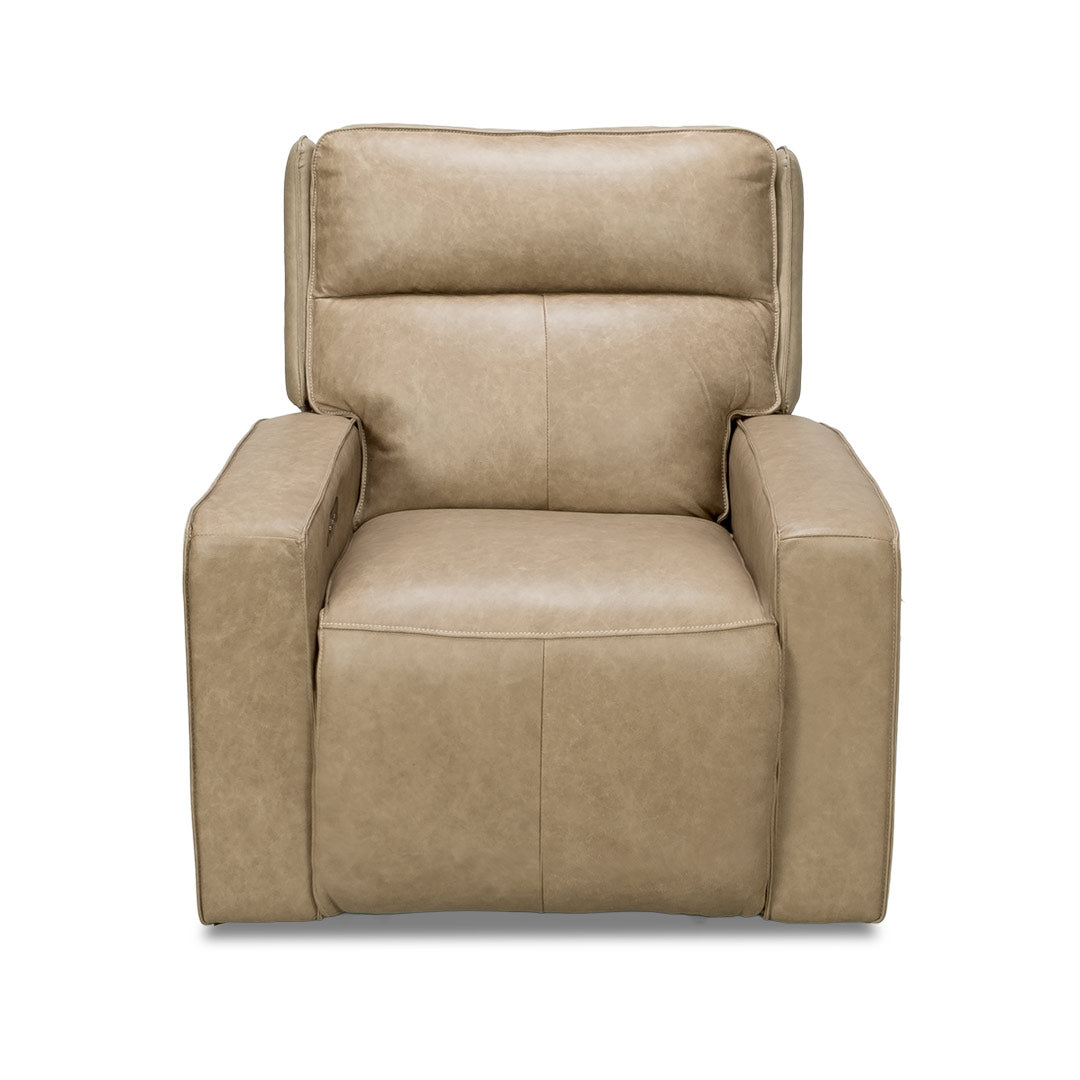 Bugatti Leather Recliner - Taupe