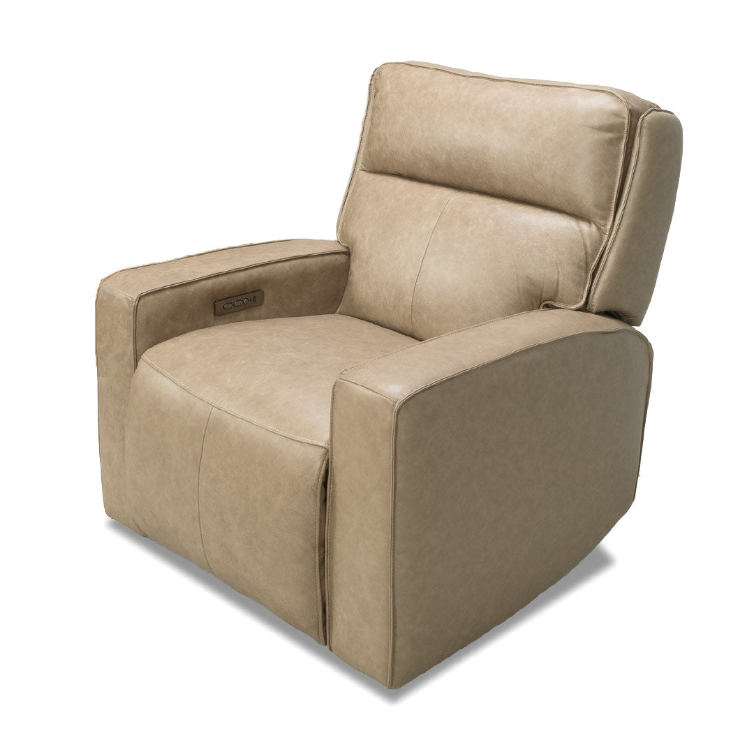 Bugatti Leather Recliner - Taupe