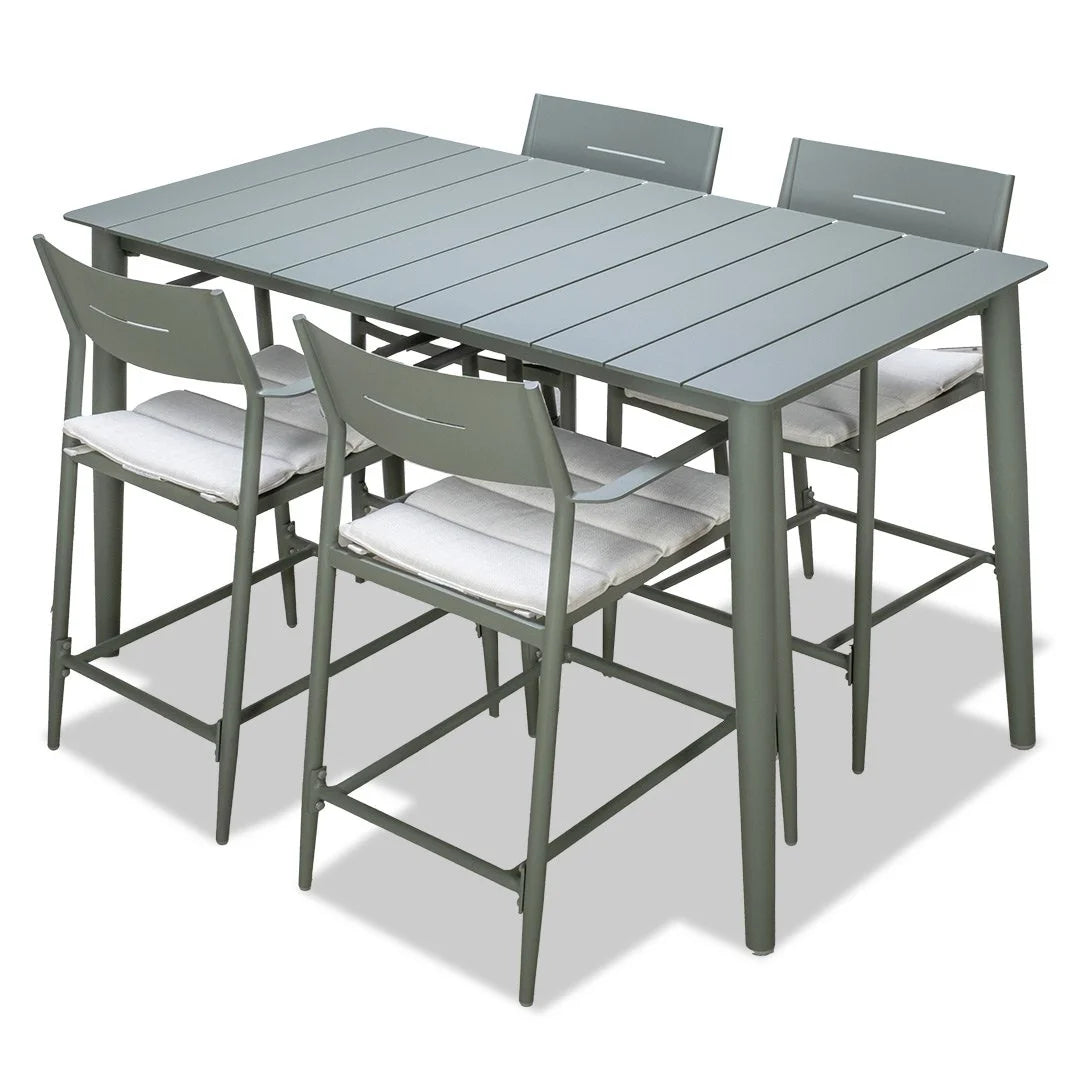 Cairns Bar Set - Green Cottesloe Barstools