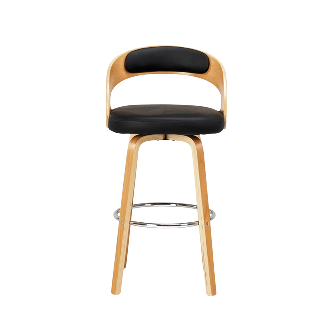 Captain Barstool (4 legs) Black/Natural