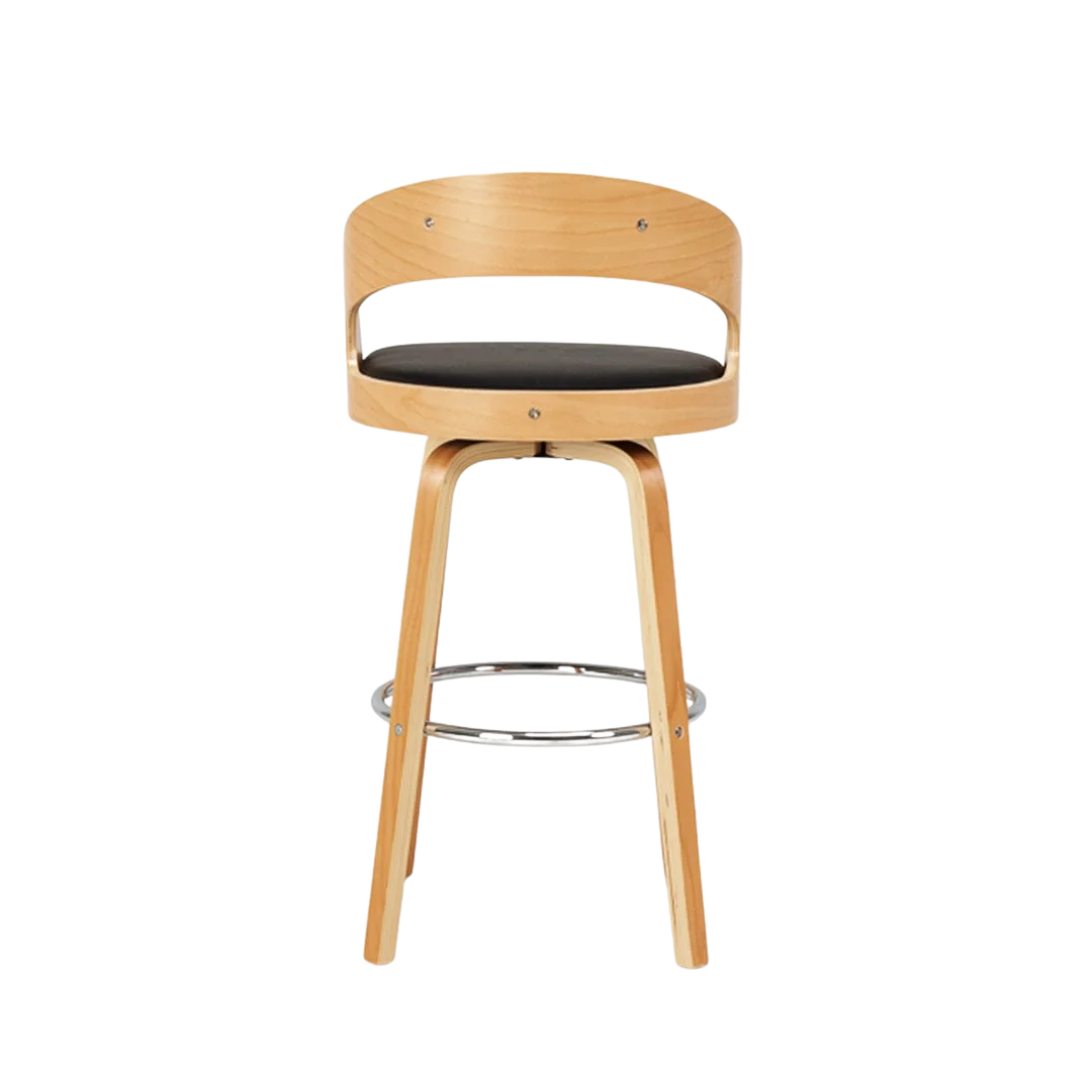 Captain Barstool (4 legs) Black/Natural