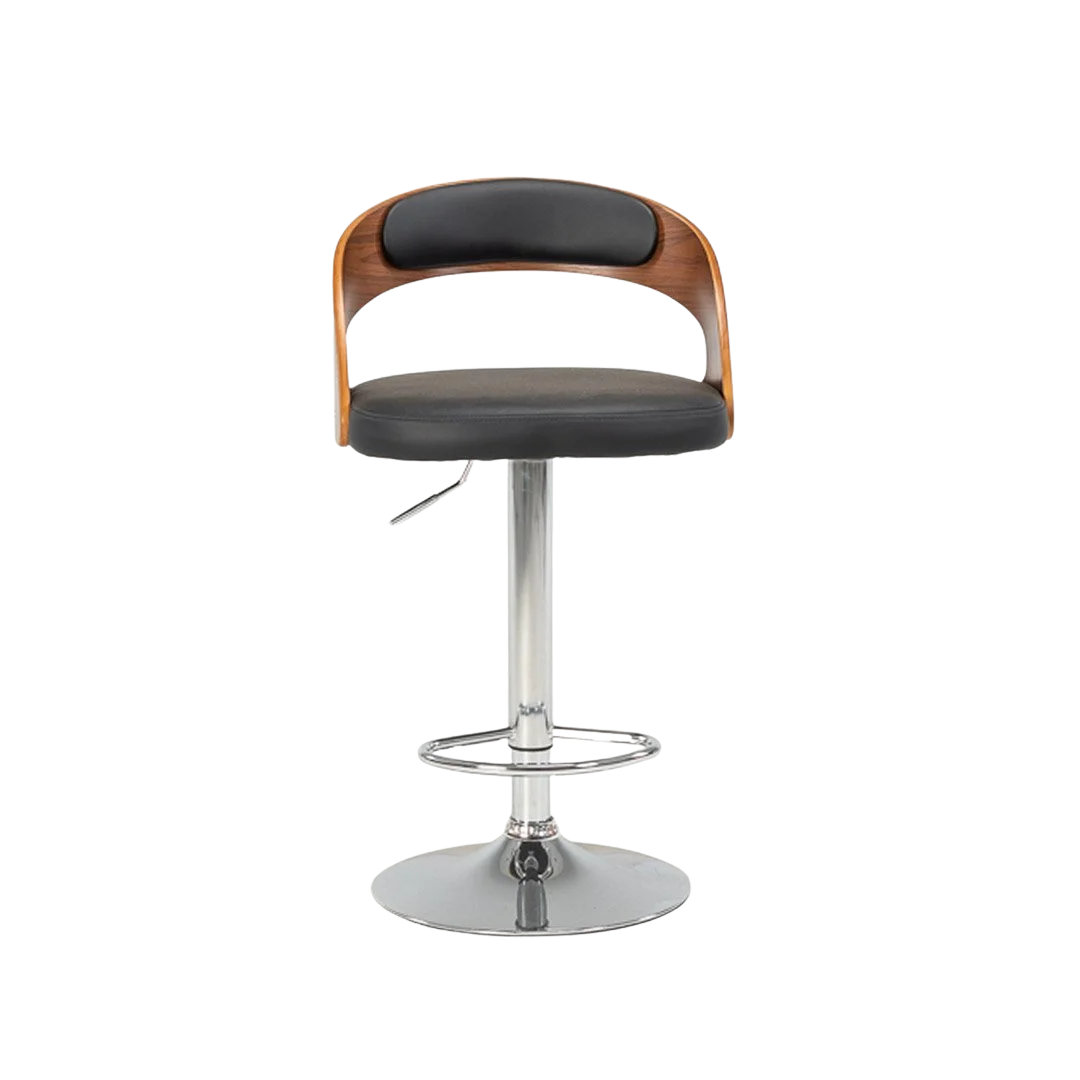 Captain Barstool (Gas Lift) Black/Walnut