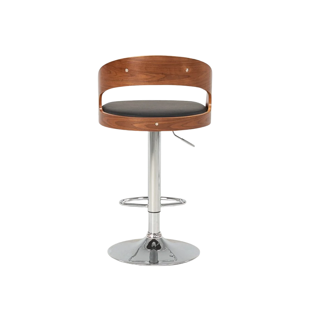 Captain Barstool (Gas Lift) Black/Walnut