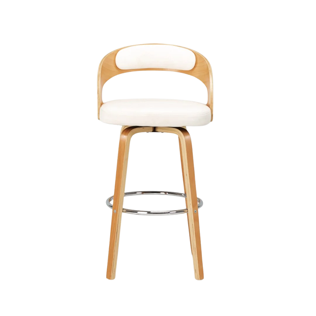 Captain Barstool (4 legs) White/Natural