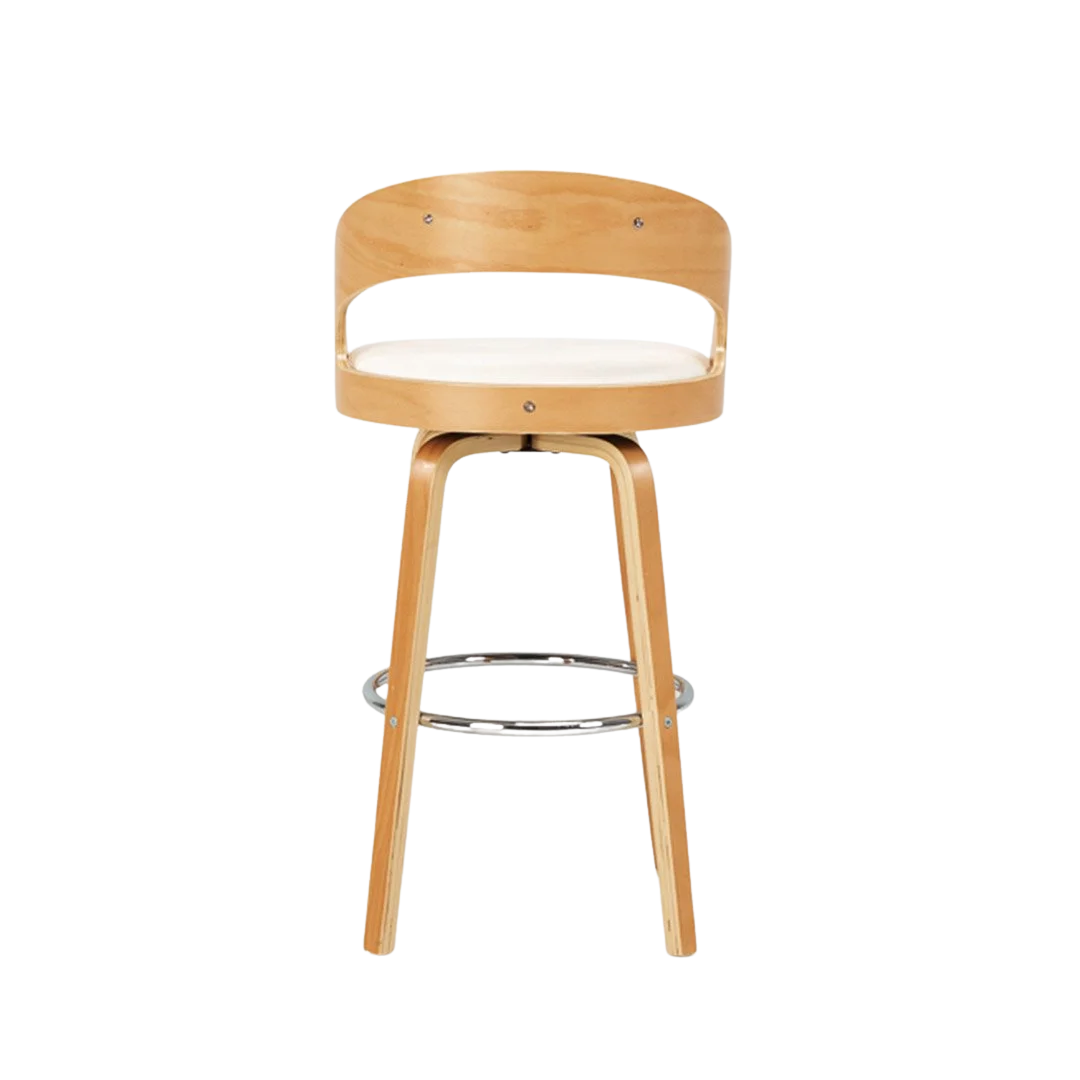Captain Barstool (4 legs) White/Natural