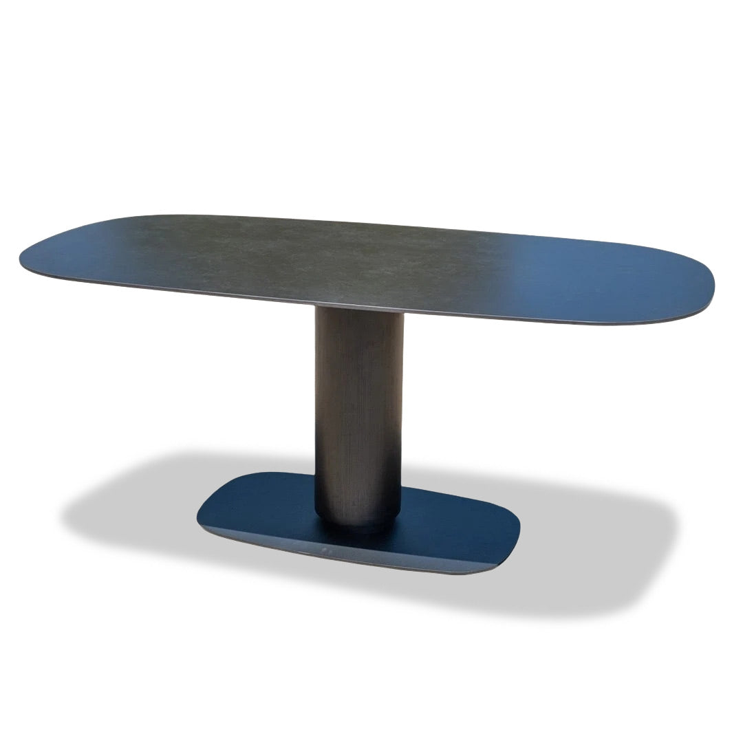 Castell Dining Table - Dark Grey Ceramic