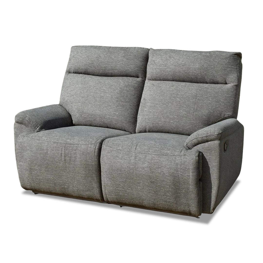 Cleo 2 Seater Manual Recliner - Grey