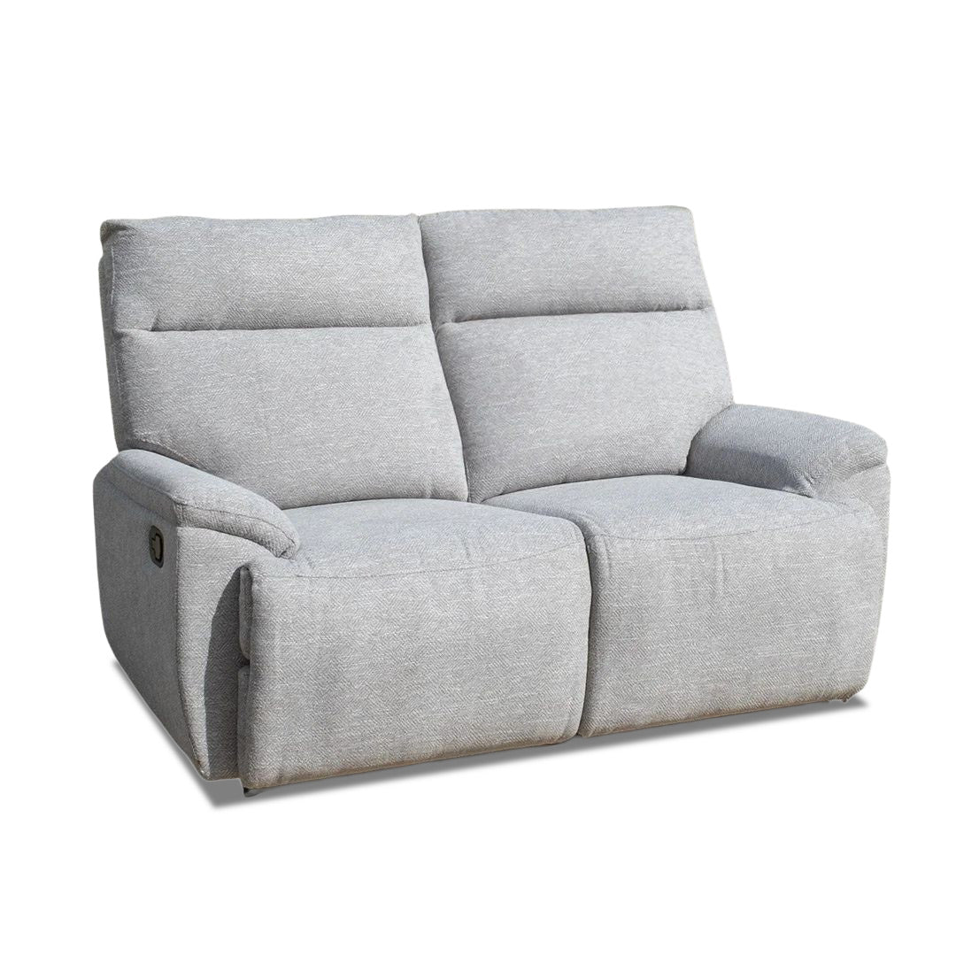 Cleo 2 Seater Manual Recliner - Silver