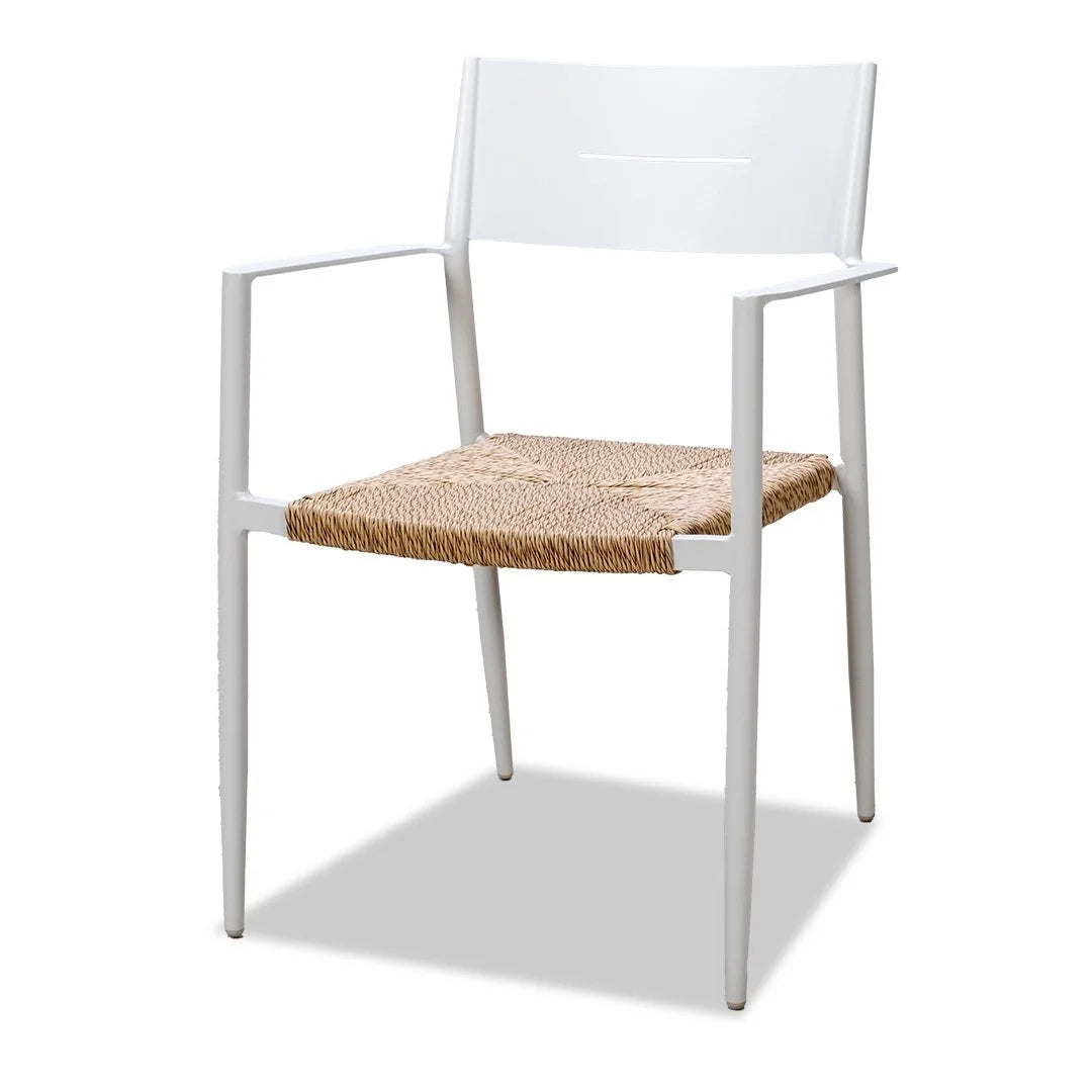 Cott Wicker Outdoor Dining Chair - White
