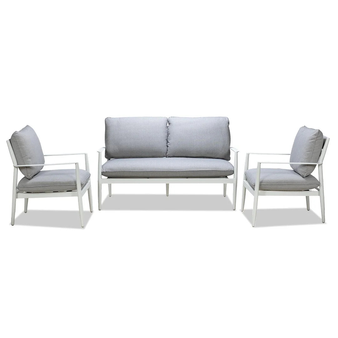 Cottesloe 3 Seater + 2 Chairs Suite - White