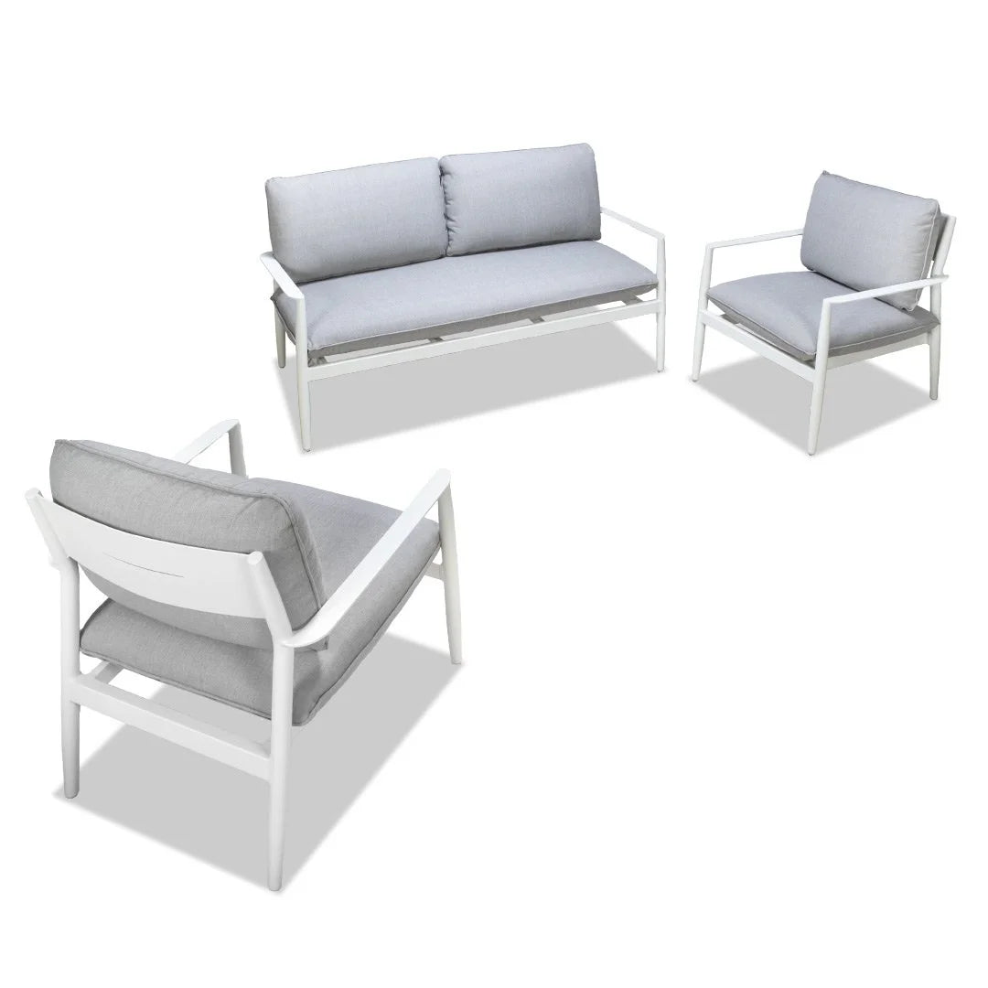 Cottesloe 3 Seater + 2 Chairs Suite - White