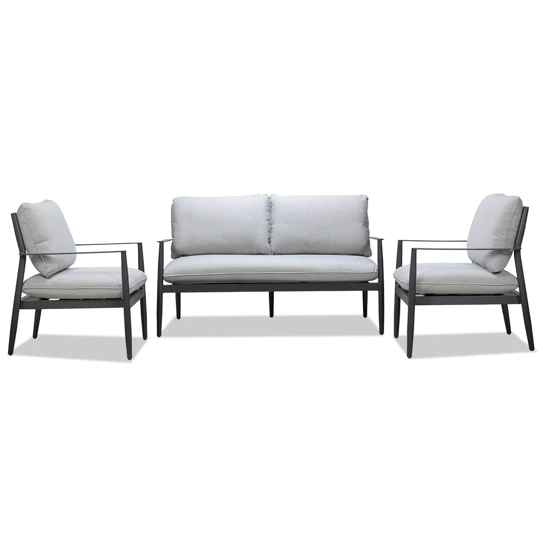 Cottesloe 3 Seater + 2 Chairs Suite - Gunmetal