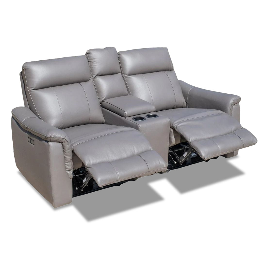 Donavan 2 Seat Electric Recliner - Graphite Leather