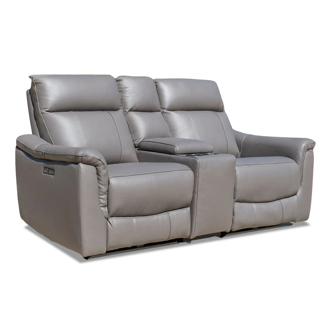 Donavan 2 Seat Electric Recliner - Graphite Leather