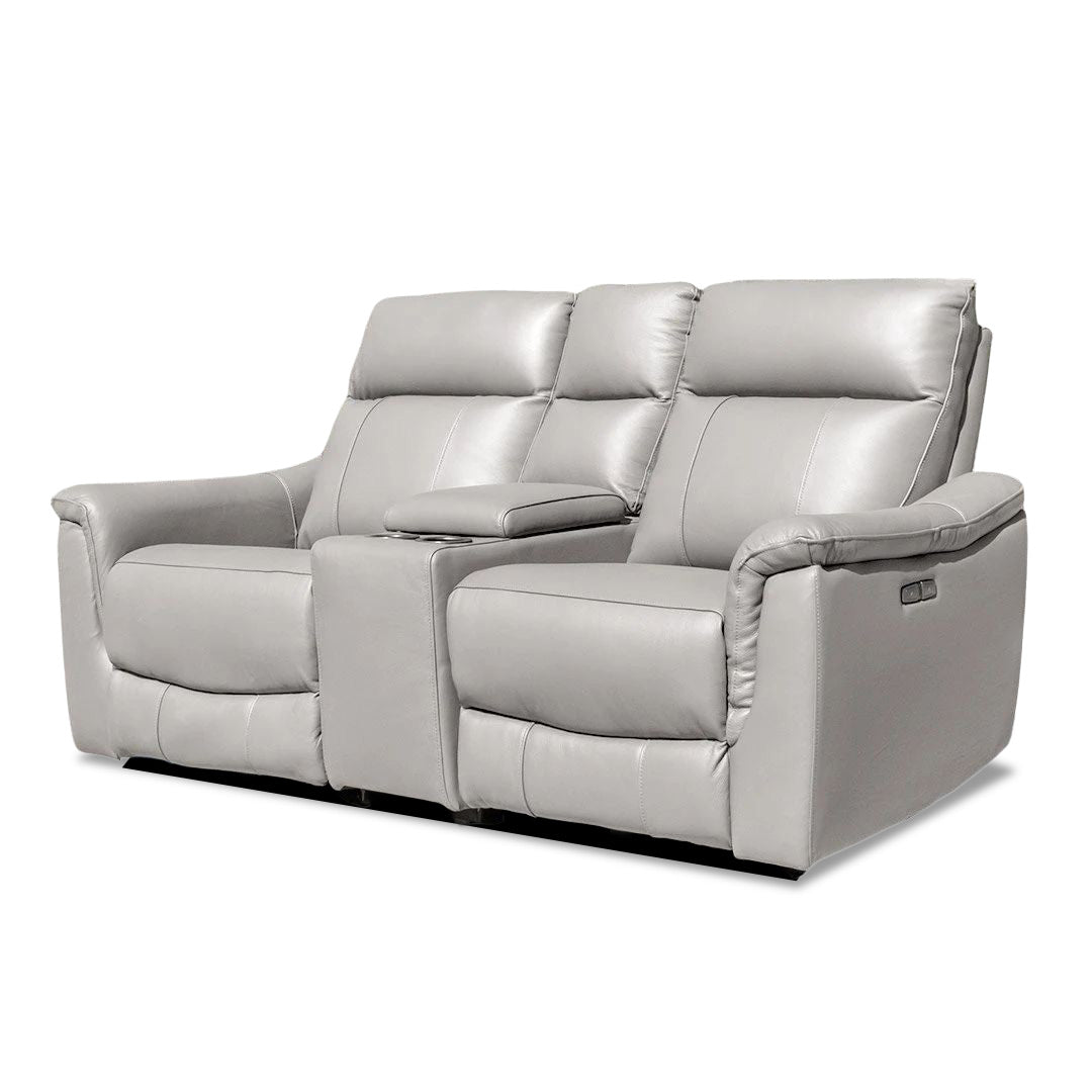 Donavan 2 Seat Electric Recliner - Grey Leather