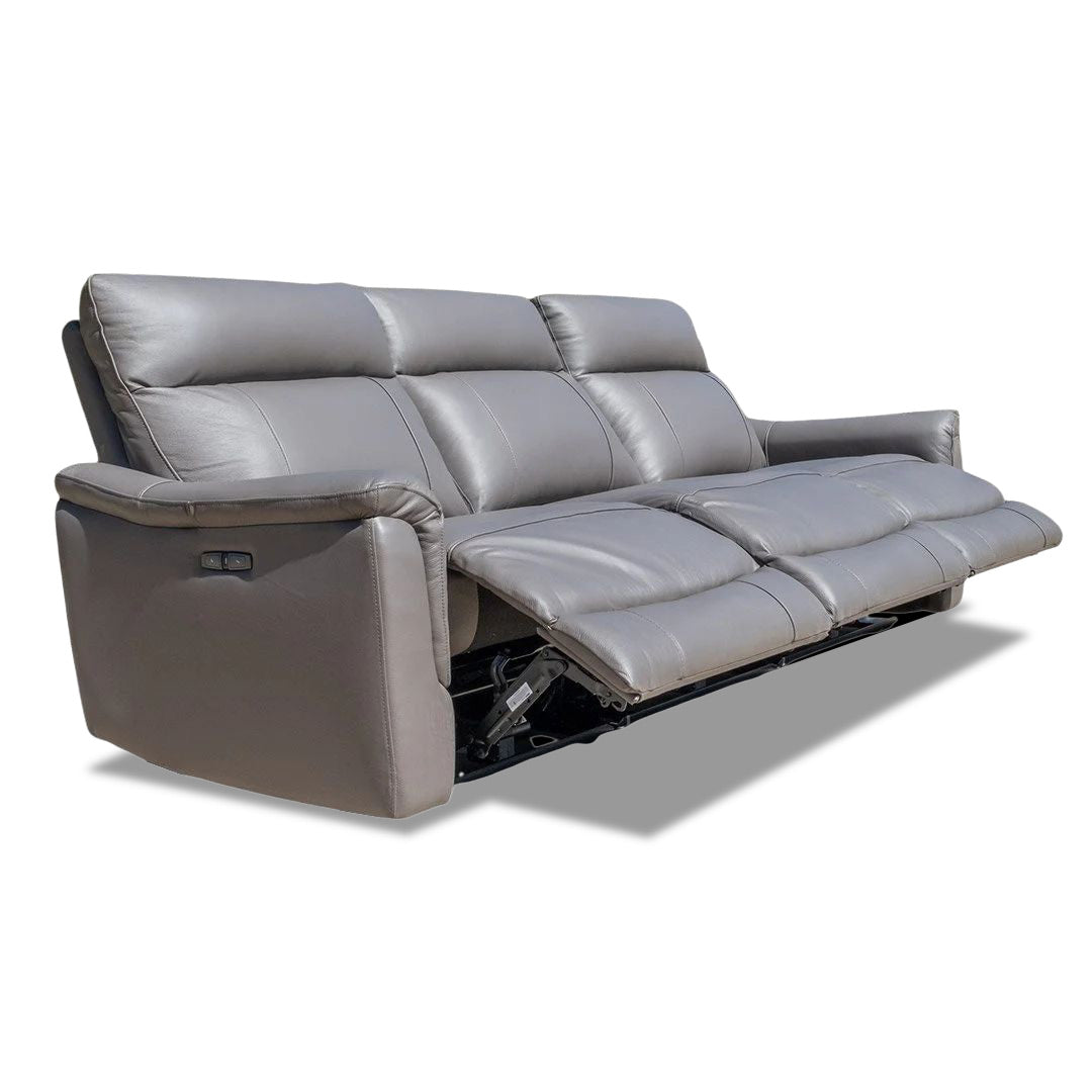 Donavan 3 Seat Triple Electric Recliner - Graphite Leather