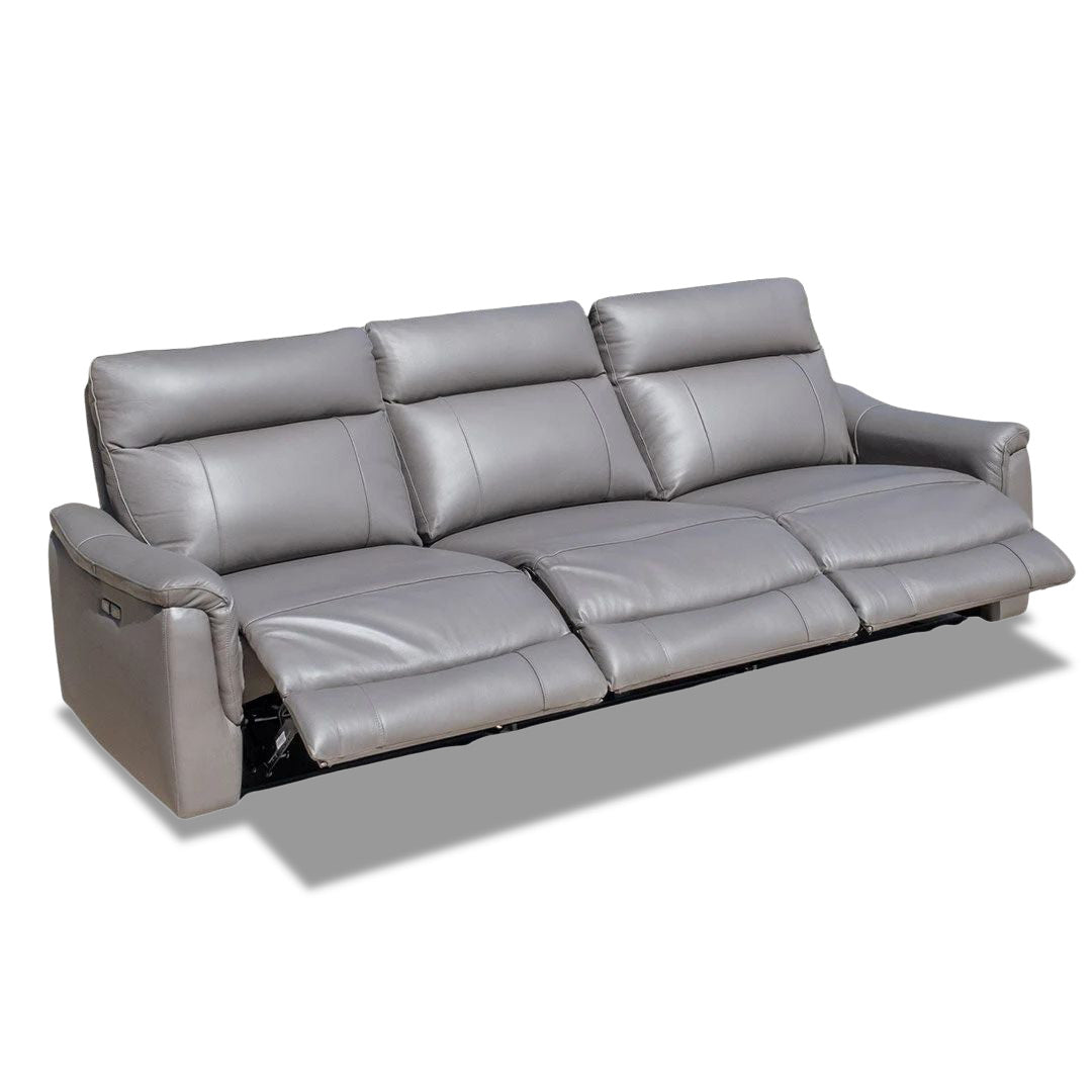 Donavan 3 Seat Triple Electric Recliner - Graphite Leather
