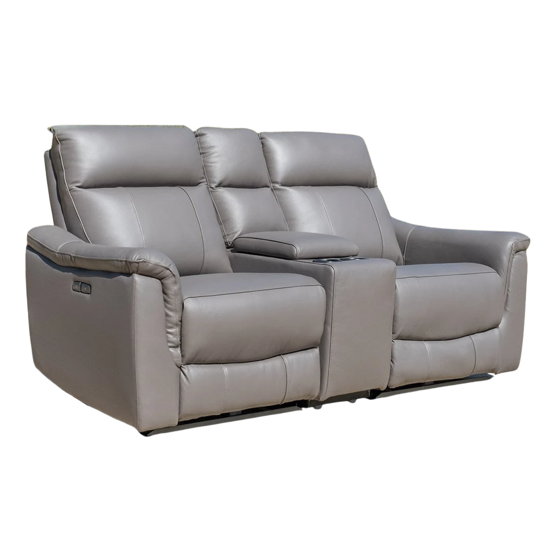 Donavan 2 Seat Electric Recliner - Graphite Leather