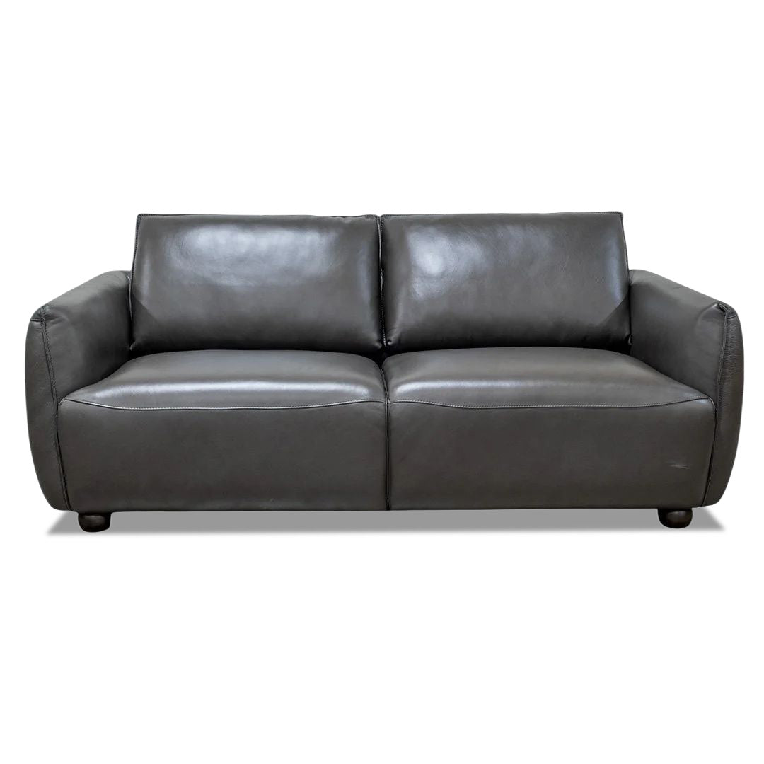Jameson 3+2-Seater Leather Set in Charcoal