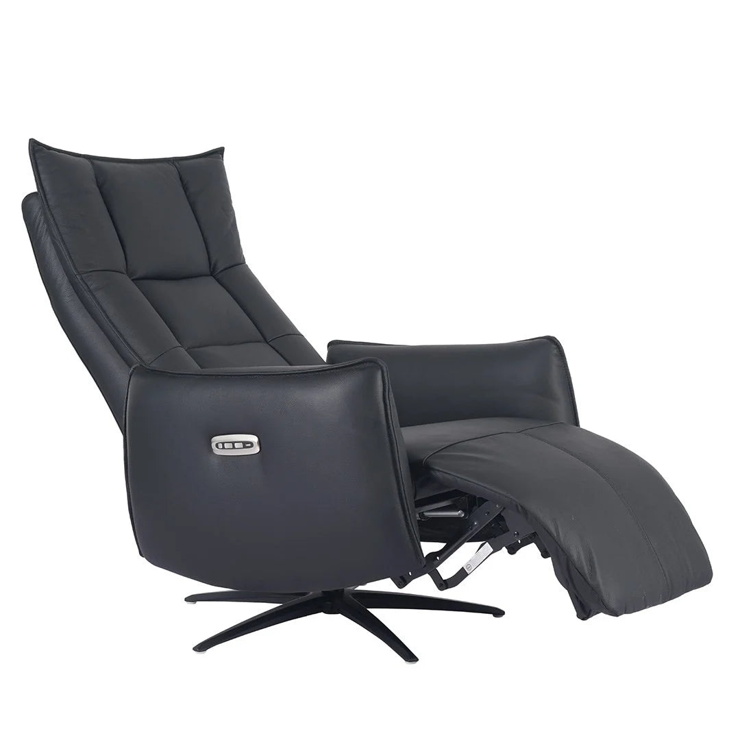 Laguna Recliner Chair - Black Leather
