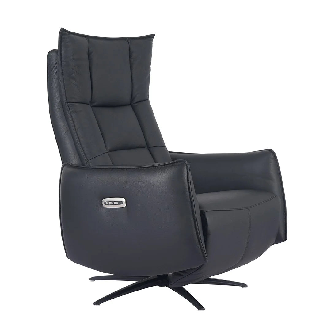 Laguna Recliner Chair - Black Leather