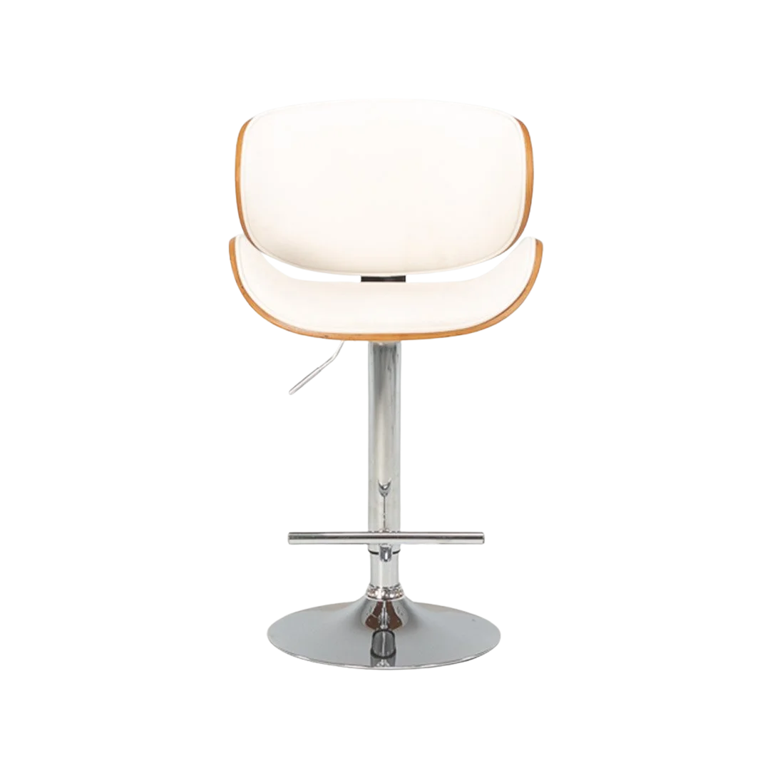 Marine Barstool - White/Walnut