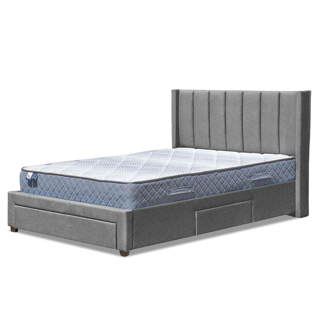 Napoli King Storage Bed - Storm