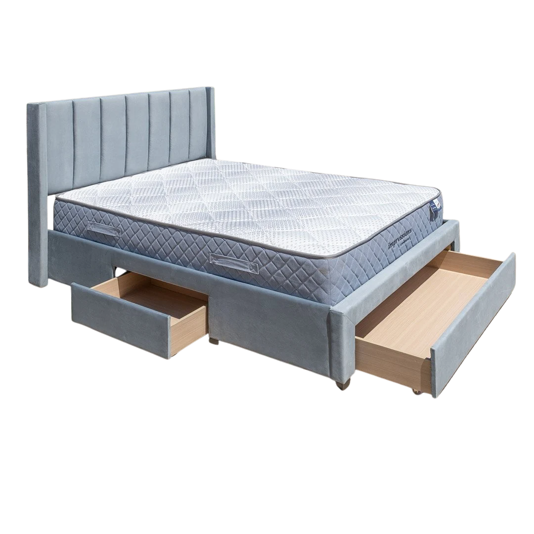Napoli King Storage Bed - Crystal