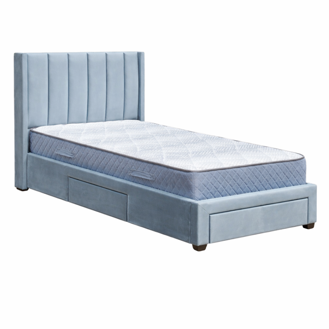 Napoli Single Storage Bed - Crystal