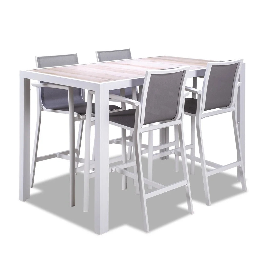 Ningaloo 5 Piece Bar Set - White