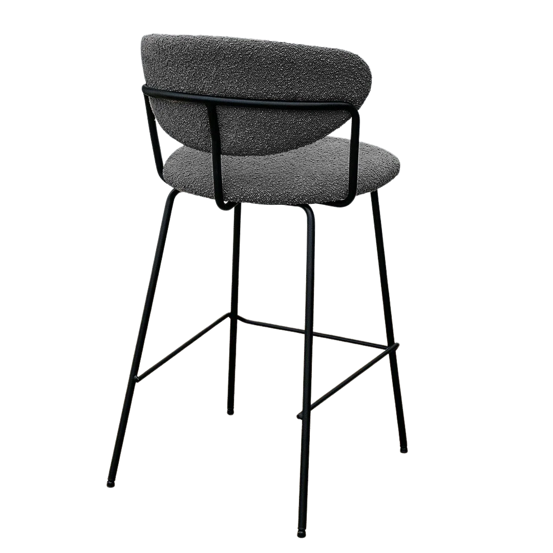 Pedro Bar Stool - Dark Grey