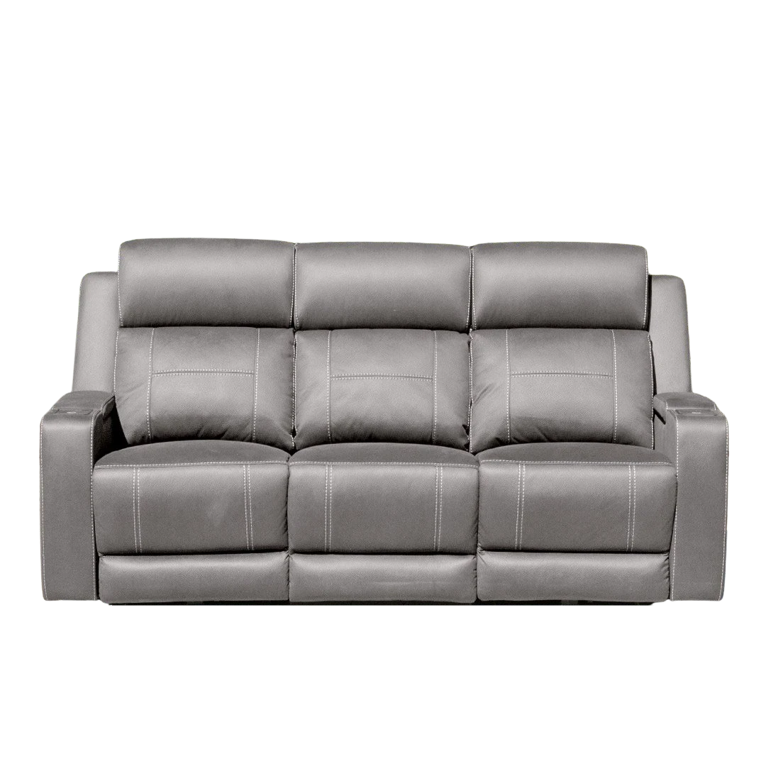 Quinn Dual Electric 3 seater - Ash
