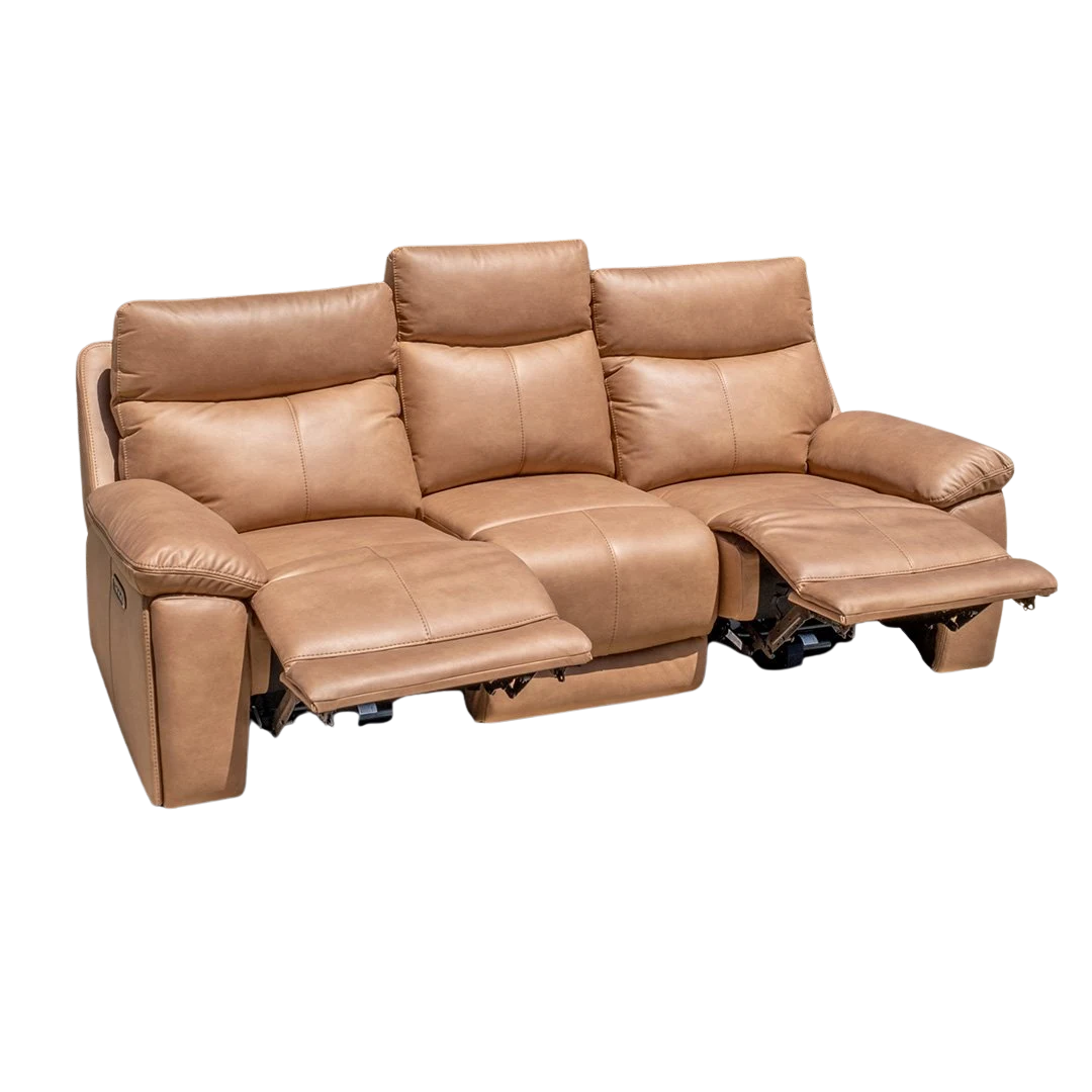 Redgate 3 Seater Triple Motor Electric Recliner - Tan