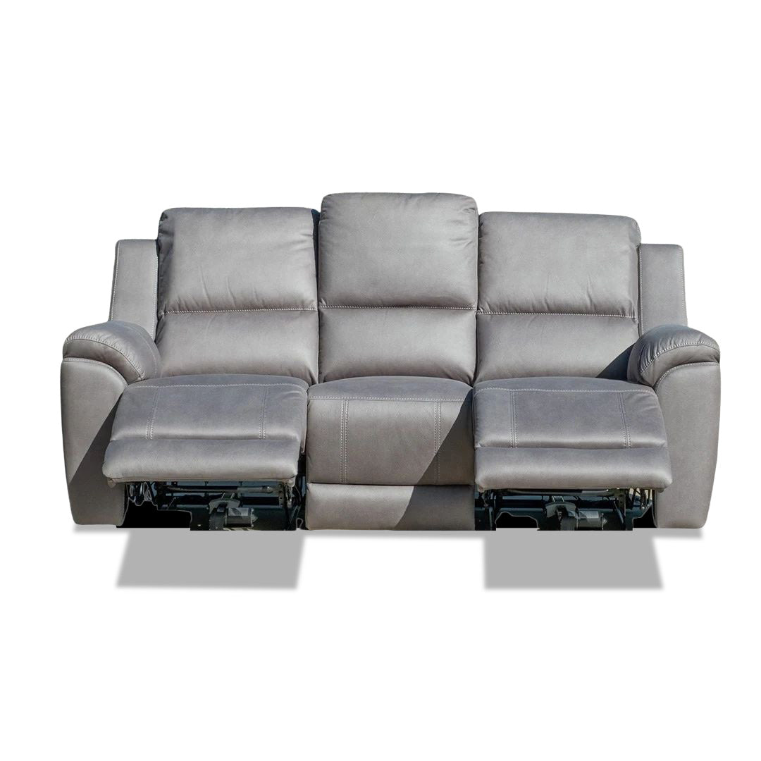Rubix Electric 3 Seat Recliner Sofa - Ash