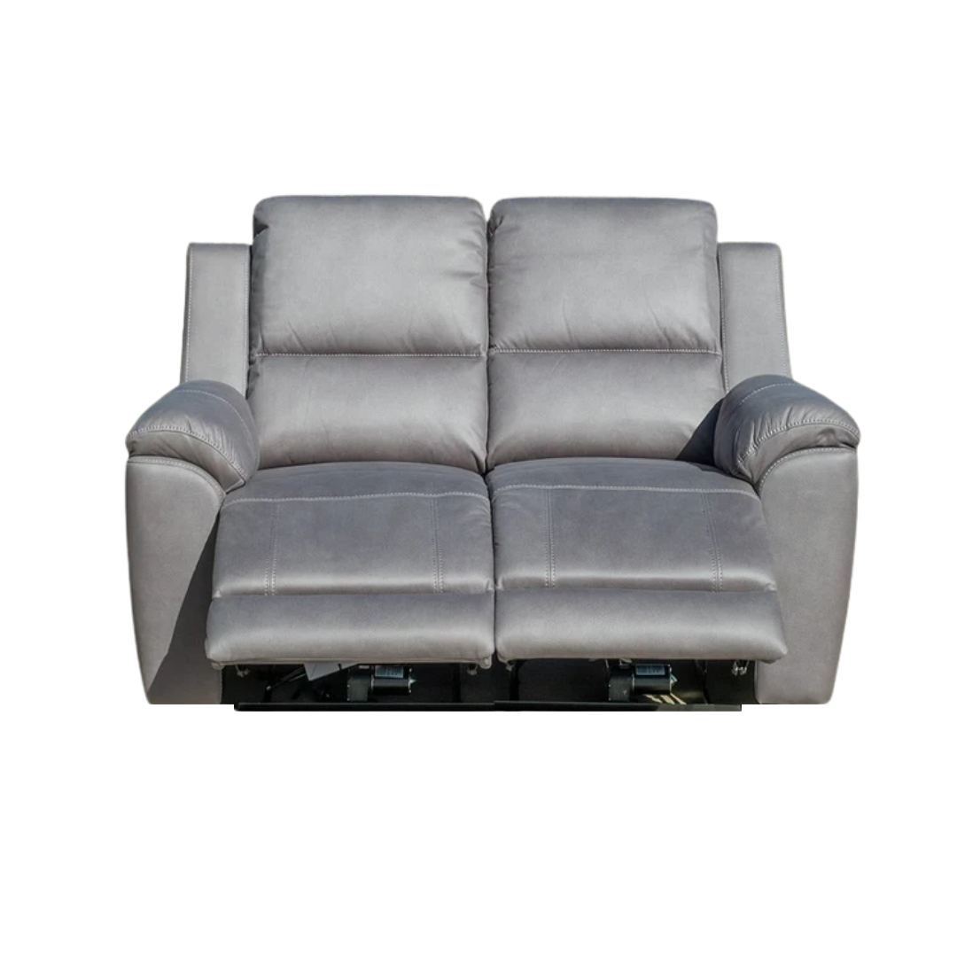 Rubix Electric 2 Seat Recliner Sofa - Ash