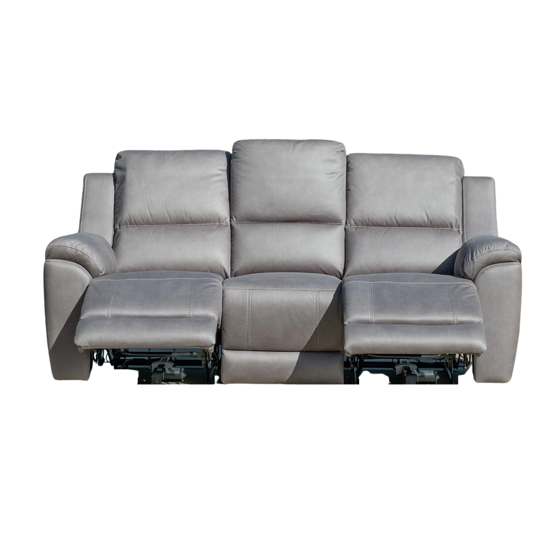 Rubix Electric 3 Seat Recliner Sofa - Ash