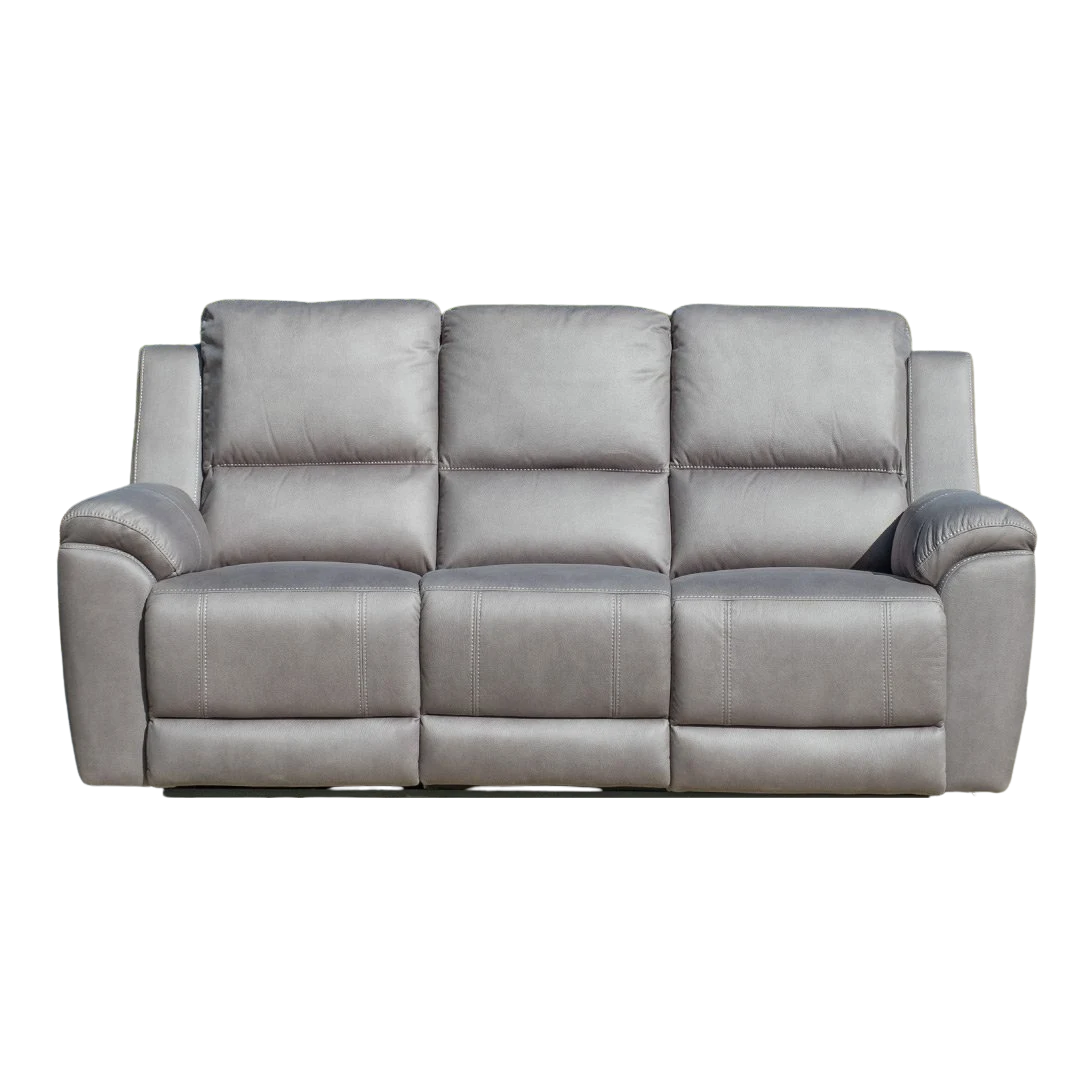 Rubix Electric 3 Seat Recliner Sofa - Ash