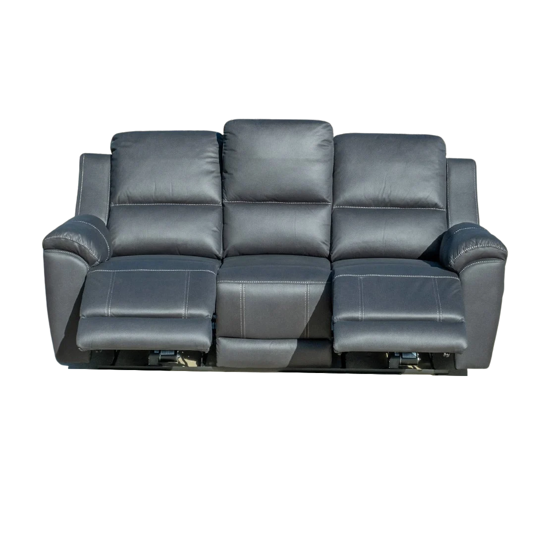 Rubix Electric 3 Seat Recliner Sofa - Jet (Black)