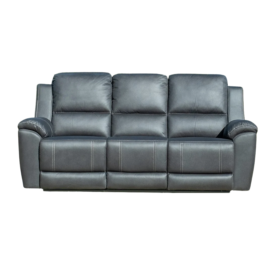 Rubix Electric 3 Seat Recliner Sofa - Jet (Black)