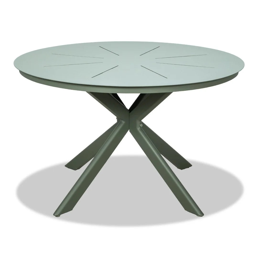 Sleek Round Dining Table - Green