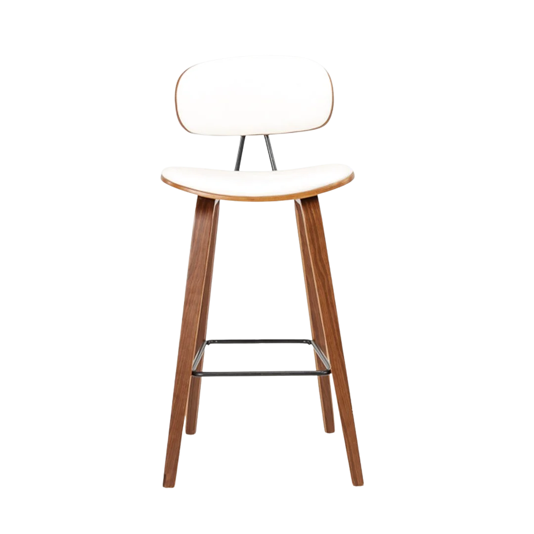 Sleek Barstool (4 leg) Natural White