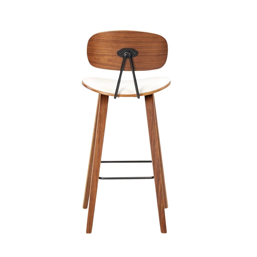 Sleek Barstool (4 leg) Natural White