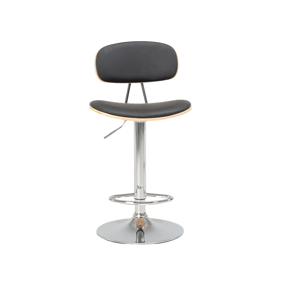 Sleek Barstool (Gas lift) Black/Natural